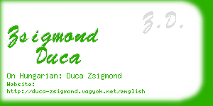 zsigmond duca business card